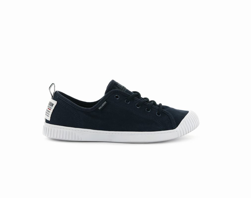 Palladium Easy Lace Canvas Womens Low Top Sneakers Black Australia [MPYSIR-935]